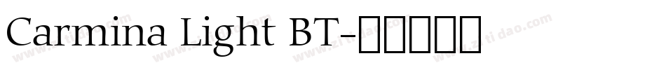 Carmina Light BT字体转换